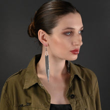 Load image into Gallery viewer, Super Dramatic Mermaid Shimmer Earrings (Rhodium)
