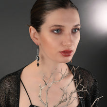 Load image into Gallery viewer, Deco Bar, Marquise w/ Marquise Semi Precious (Gunmetal): Prasiolite
