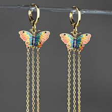 Load image into Gallery viewer, Butterfly Dreams w/ Delicate Chain Huggie Earrings
