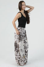 Load image into Gallery viewer, Wide leg dressy pants with cinched side leg - birch
