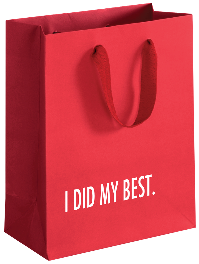 Did My Best (Red) - Christmas Gift Bag