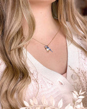 Load image into Gallery viewer, Enamel Blue Tit Short Necklace
