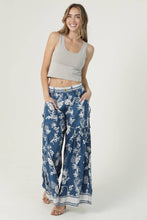 Load image into Gallery viewer, Wide Leg Blue Print Pants
