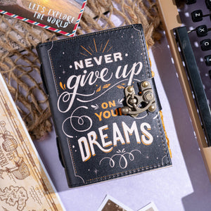 Leather Journal With Quotes Notebook Diary for Travel Lovers
