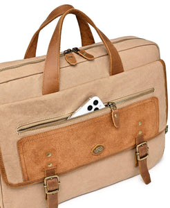 Valley Oak Canvas Brief Bag: Grey