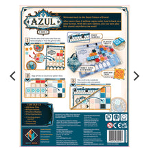 Load image into Gallery viewer, Azul board game packaging with colorful illustrations and text on a white background
