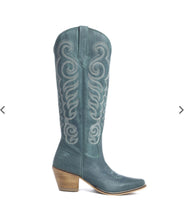 Load image into Gallery viewer, Turquoise Blue Cowgirl Boots
