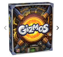 Load image into Gallery viewer, Board game box for 'Gizmos' with intricate design.
