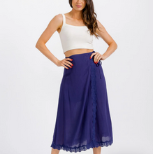 Load image into Gallery viewer, Crochet Trim Wrap Summer Skirt
