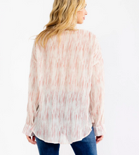 Load image into Gallery viewer, Long Sleeve Lightweight Dye Print Blouse
