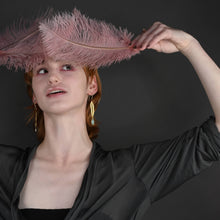 Load image into Gallery viewer, Leaf w/ Semi Precious Tear Drop Earrings: Amazonite
