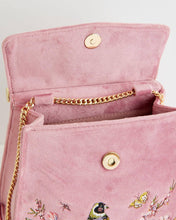 Load image into Gallery viewer, Morning Song Bird Embroidered Mini Pink Tote
