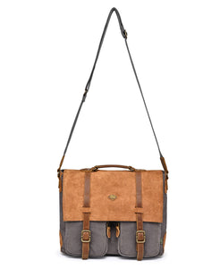 Valley Oak Canvas Messenger Bag: Khaki