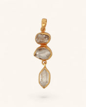 Load image into Gallery viewer, Triple Herkimer Quartz Gold-Plated Pendant
