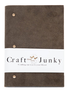 Soft Cover Suede leather diary journal-Grey: Ruled