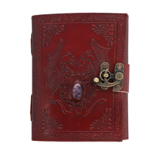 Load image into Gallery viewer, Leather Journal with Stone Dragon Embossed Travel Journal 
