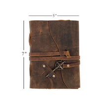 Load image into Gallery viewer, Vintage Leather Bound Diary with Key
