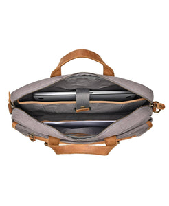 Valley Oak Canvas Brief Bag: Grey