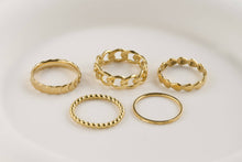 Load image into Gallery viewer, Dainty Gold Rings - Waterproof 18k Gold Stackable Rings: Thin Sparkle / 7

