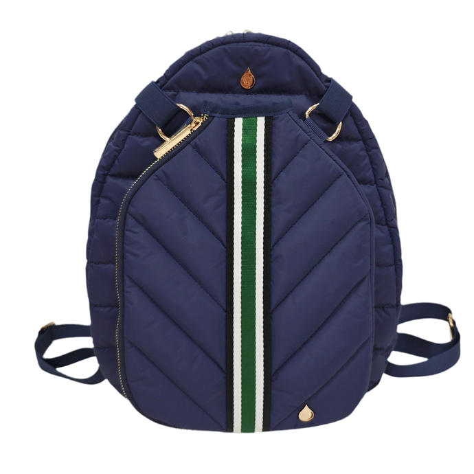 Pickleball HydroSling Bag with Removable Racquet Cover- Navy Matte with Stripe