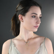 Load image into Gallery viewer, Golden Rutile Large Tear Drop on Delicate Vintage Chain
