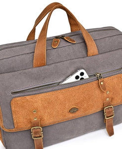 Valley Oak Canvas Brief Bag: Grey