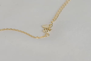 Sterling Silver Diamond Necklace - Gold Vermeil CZ Necklace: Pear / Gold