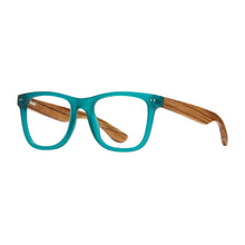 Load image into Gallery viewer, BP20862 - Seaglass-Matte Teal /Walnut Wood /Blue Light Lens: 1.75
