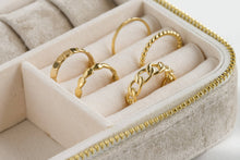 Load image into Gallery viewer, Dainty Gold Rings - Waterproof 18k Gold Stackable Rings: Thin Sparkle / 6

