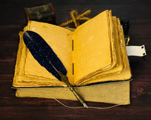 Load image into Gallery viewer, Vintage Leather Journal Notebook Diary with Compass Print 
