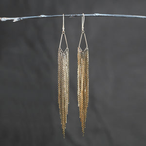 Super Dramatic Mermaid Shimmer Earrings: Rhodium Plated