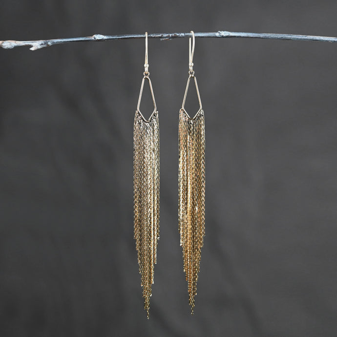 Super Dramatic Mermaid Shimmer Earrings: Rhodium Plated