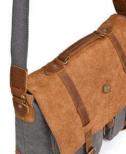 Valley Oak Canvas Messenger Bag: Khaki
