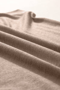 Ribbed Trim V-Neck Tank Top: Simply Taupe