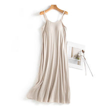 Load image into Gallery viewer, Built-in bra strappy dress lounge sleeveless dress: LightPink / M
