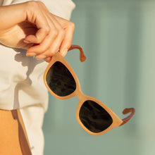 Load image into Gallery viewer, Reader Sunglasses 2.00 Walnut Wood Blue Light Filter Eco Friendly
