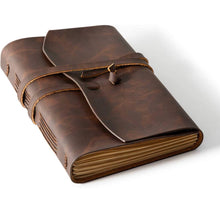 Load image into Gallery viewer, Leather journal diary with ruled craft pages
