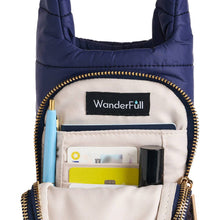 Load image into Gallery viewer, Navy Blue Matte HydroBag™ with Navy/Gold Strap
