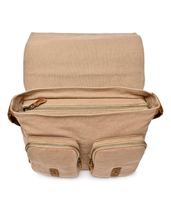 Valley Oak Canvas Messenger Bag: Khaki