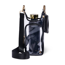 Load image into Gallery viewer, Clear HydroBag® Stadium with Black Trim and Matching Pouch
