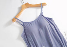 Load image into Gallery viewer, Built-in bra strappy dress lounge sleeveless dress: LightPink / M
