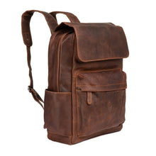 Load image into Gallery viewer, Leather Vintage Backpack Scott- Sandal
