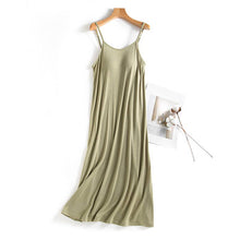 Load image into Gallery viewer, Built-in bra strappy dress lounge sleeveless dress: LightPink / M
