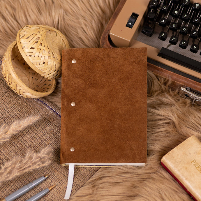 Soft Cover Suede leather diary journal: Ruled