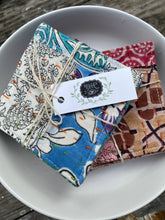 Load image into Gallery viewer, Four Assorted Square Cotton Coasters

