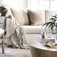 Gray/NEUTRAL |100% Turkish Cotton XL Throw Blanket