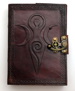 Maiden Mother Moon Leather Journal 5 X 7 Inches